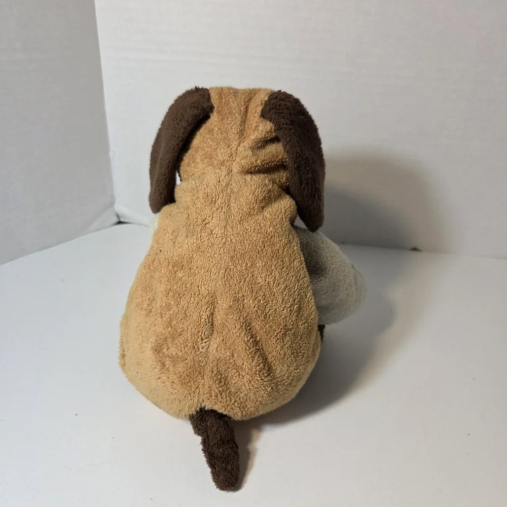 Ty Pluffies WHIFFER The DOG Plush Baby Lovey Stuffed Toy 2002 Brown Tan White